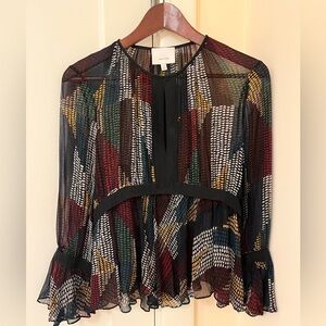 Cinq a Sept Silk Blouse, Size S